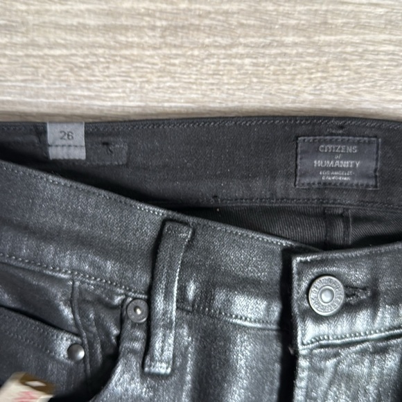 Citizens of Humanity Rocket High Rise Coated Skinny in Black - Picture 6 of 13